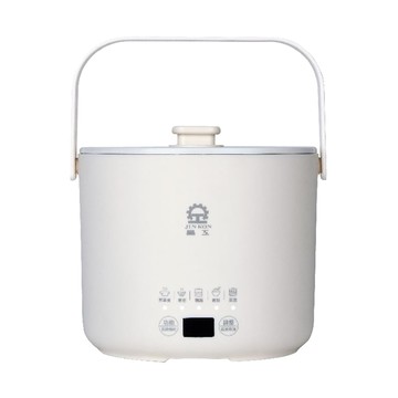 【晶工牌】1.3L多功能料理電碗/美食鍋(粉白) JK-618