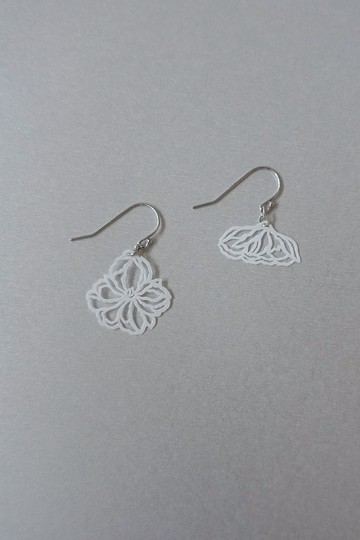 十月櫻花剪紙吊耳環