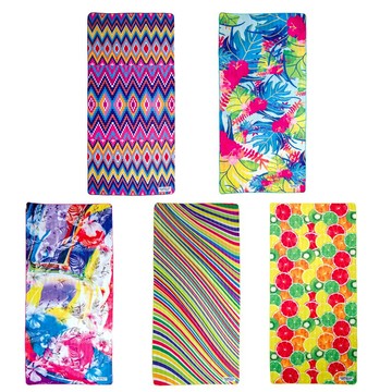 【MORINO】超細纖維滿版印花浴巾_80x150cm 彩虹伊麗絲