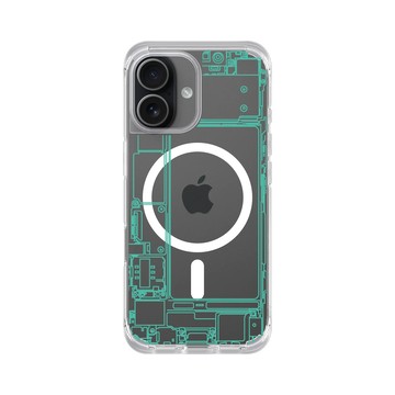 iPhone 17 ClearX (MagSafe 兼容) 晶透白 - JOCR - Inside an iPhone - Green