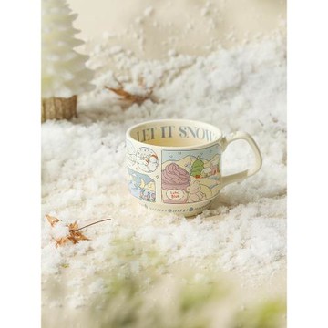 藍蓮花家居疊疊杯馬克杯陶瓷辦公室喝水杯可愛女生網紅杯子高顏值