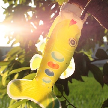 台灣鮭魚旗15CM (黃綠)