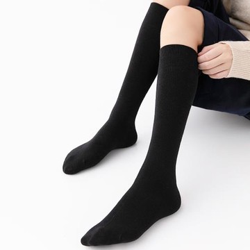 求掌柜 秋季小腿襪女日系純色色紡紗簡約基礎款及膝襪韓版高筒襪