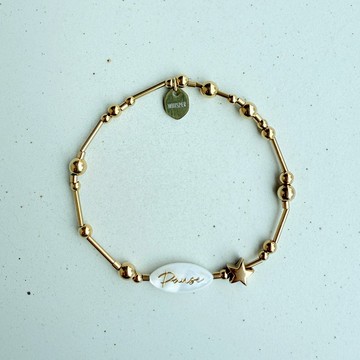 Pause 深呼吸白蝶貝彈性手環