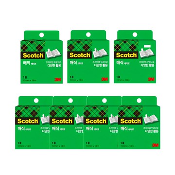 Scotch 思高牌隱形膠帶補充包 12mm x 18m  霧面透明  7入