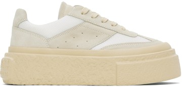 MM6 Maison Margiela 灰白色 & 米色 Gambetta Lace-Up Platform 运动鞋