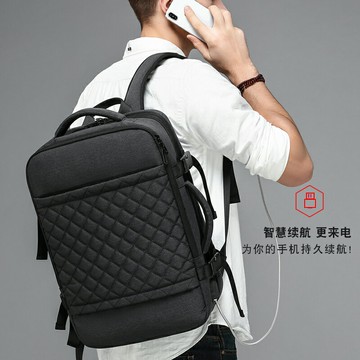 歐格背包男士雙肩包簡約休閑大容量雙肩包15.6寸電腦背包旅行包包