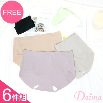 內褲 (6件組)桑蠶絲輕膚透氣彈力包臀無痕內褲#778
