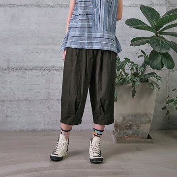 增色打褶七分休閒褲 | 熱賣補貨