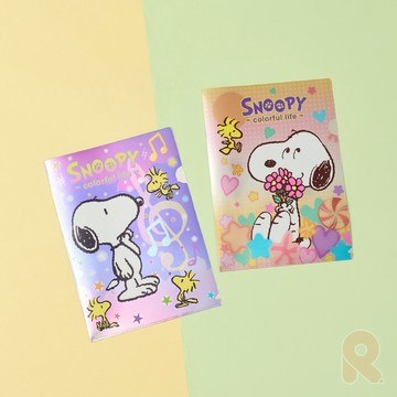 史努比｜SNOOPY繽紛系列銀箔L型夾 史努比 L型夾 檔案夾 資料夾 事務用品 WP254