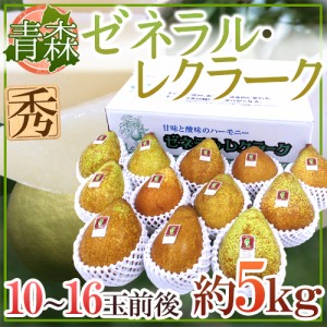 青森産 ”ゼネラルレクラーク” 秀品 10～16玉 約5kg 洋梨 送料無料