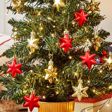 Modern House 聖誕經典 10 件裝星星裝飾套裝紅色和金色裝飾品