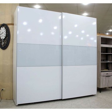 【歐風別館】羅密歐8*8尺加高白色烤漆懸吊式衣櫃【基隆至台中免運費】