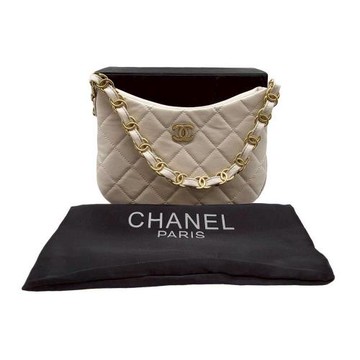 【二手精品 9.9成新】CHANEL香奈兒經典菱格紋鏈帶肩背包(贈品包/有卡有標有盒) 編號L262