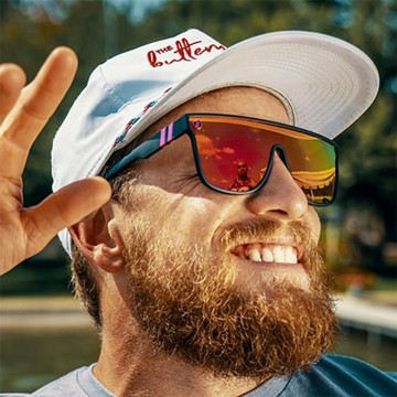 GLAZZY新款歐美跨境太陽鏡連體大框迷彩墨鏡男女時尚穿搭sunglasses眼鏡