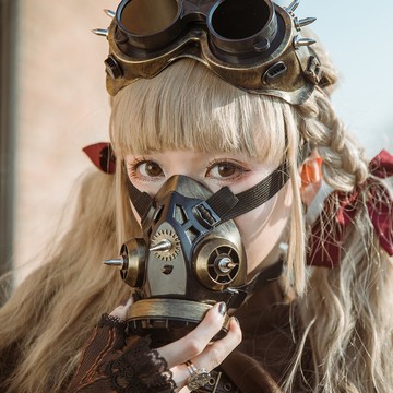 蒸汽朋克 創意禮物 騎行 護目鏡 風鏡 防毒面具 面罩