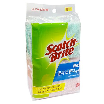 3M Scotch-Brite 百利 Basic 網狀海綿菜瓜布  8入  1包