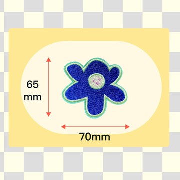 燙布貼 | 藍大花