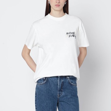 Ivory T-shirt with logo print