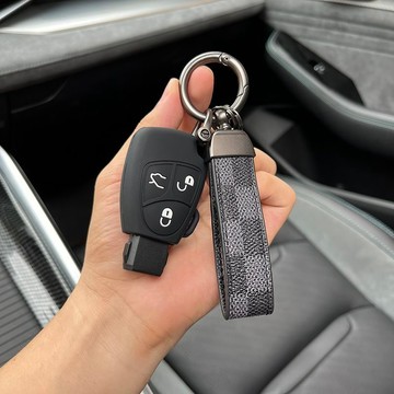 適用老款Benz賓士鑰匙套車鑰匙套C200E280套w220遙控S320保護包S350平安男女扣