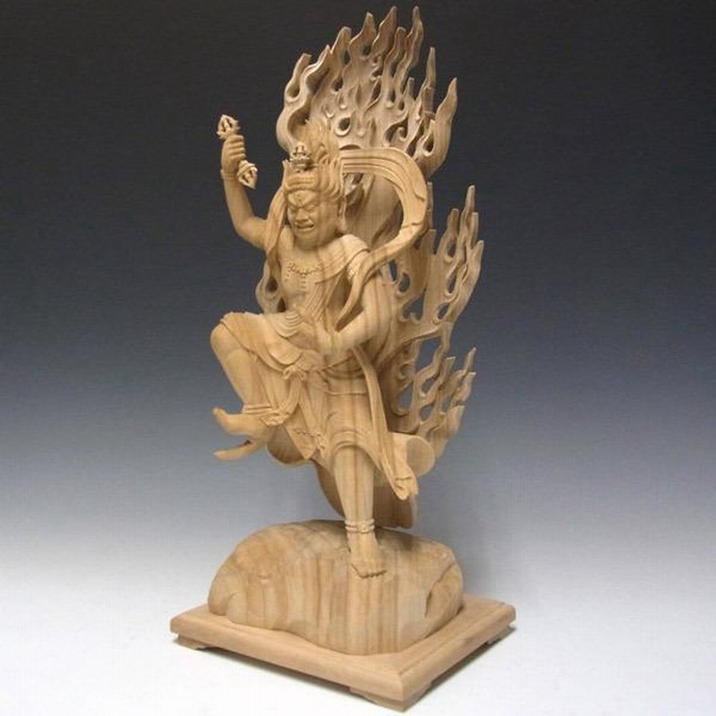 蔵王権現 立像 高さ47cm 楠製 木彫り 仏像 | LINEブランドカタログ