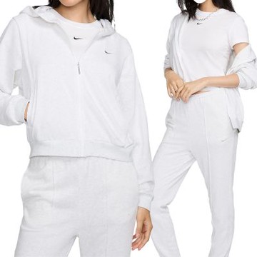 Nike As W Nsw Nk Chll Ft Fz Hdy 外套 女款 白色 連帽 寬鬆 FN2420-051