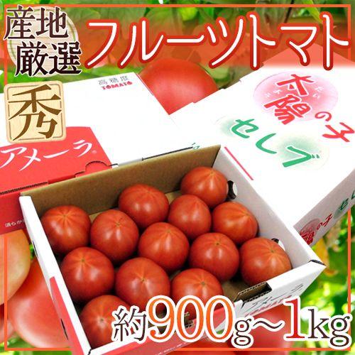 ”フルーツトマト” 約900g〜1kg 3箱購入で送料無料！アメーラ・ブリックスナイン・太陽の子セレブのいずれかでお届け