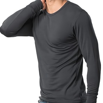 MI MI LEO MIT厚刷毛保暖衣2入組  L  深灰