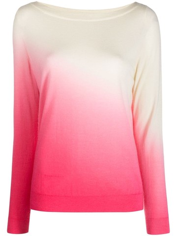 Chinti & Parker - dip-dye ribbed knit t-shirt - women - Wool/Cashmere - XS - Neutrals