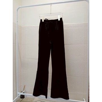 AT｜鬆緊抽繩西裝喇叭褲