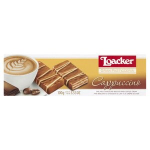 點心時間【Loacker 萊佳 】義大利 卡布奇諾 方形酥 4塊裝 100克