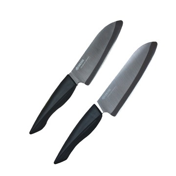 KYOCERA 黑刃主廚刀/三德刀/陶瓷刀14+16cm雙刀組