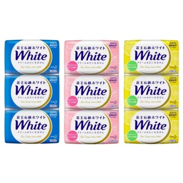 ✨日本進口📦花王 kao White 香皂 肥皂 手工皂 130gx3入 純白花香 玫瑰芳香 清新柑橘 #丹丹