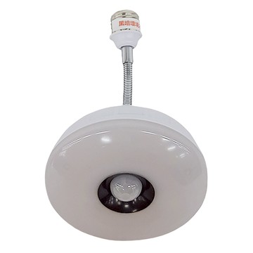 明沛 LED雙功能紅外線感應燈 + 小夜燈 E27彎管款 7W 360度旋轉軟管  白光  1組