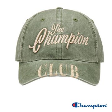 Champion 官方直營 中性 - RETRO CAMPUS 刺繡CLUB印花棒球帽 -綠色 （U5CACCU26N7）