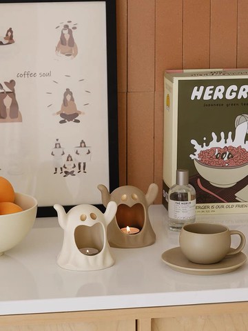 聞說|鬼臉可愛燭台裝飾擺件萬聖節節日道具