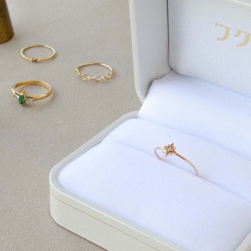 Gold Polish Ring 黃金鑽石戒指 日本製造 Octagram