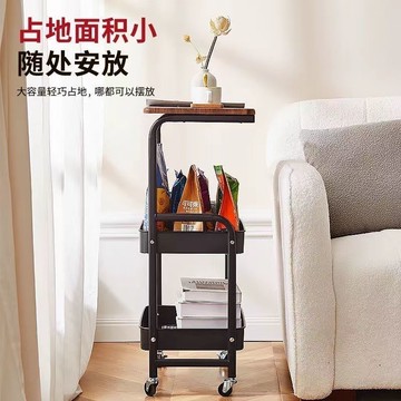 免運 開立發票 多層小推車置物架落地多功能小推車廚房收納儲物架零食車書架推車 快速出貨