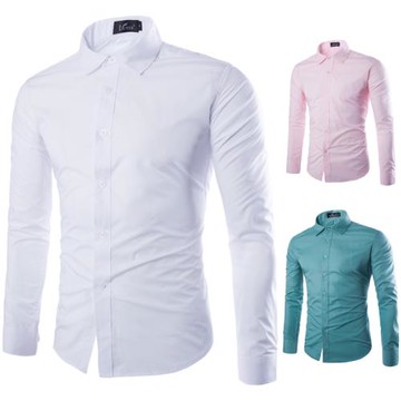 Men's Casual Shirts Slim Fit Social Shirt for Men 男商務襯衫