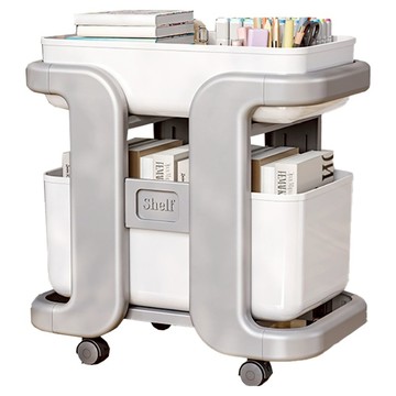 小麥購物 多功能小推車置物架 L1278 大  2層  灰色