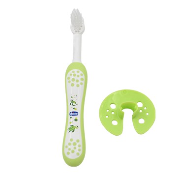 chicco 寶貝階段學習牙刷組  Green  1份  1組