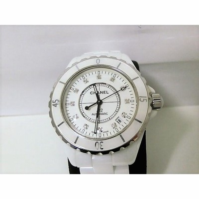 美品 シャネル J12 H1629 12Pダイヤ 39mm セラミック ホワイト