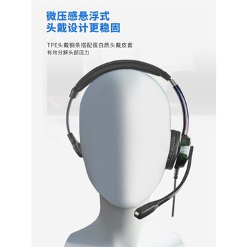 貝恩FC21/FC22客服主動降噪線控耳機USB電腦手機話務員頭戴式耳麥