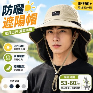 防曬遮陽帽 護頸防曬帽 披肩漁夫帽 排汗透氣 漁夫帽 速乾帽 登山帽 釣魚帽 男女通用 戶外遮陽帽888