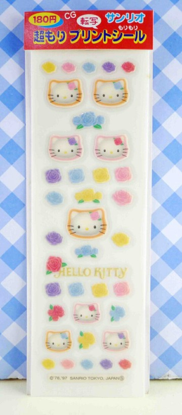 【震撼精品百貨】Hello Kitty 凱蒂貓 KITTY貼紙-轉印貼紙-玫瑰 震撼日式精品百貨