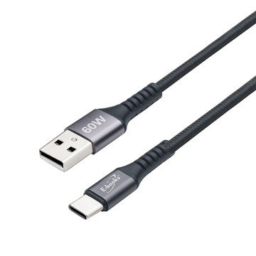 E-books XA41 鋁製USB-A to C 60W充電傳輸線-3M