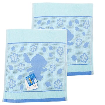 Disney 迪士尼 毛巾 33x76cm 100%棉 台灣製  奔跑史迪奇 藍色  2條