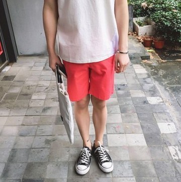 【JP.美日韓】工裝 潮流 短褲 男短褲  REMXI AJ SQUAD 無印全素面 潮流短褲