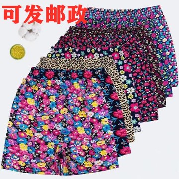 女中老年平角內褲莫代爾高腰塑身高彈媽媽四角短褲頭老人透氣短褲