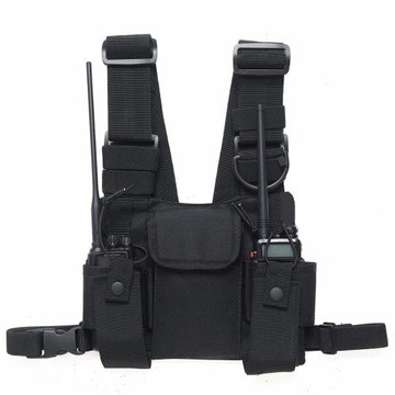 ins潮牌戰術背心馬甲包胸包多口袋多功能對講機chest rig bag